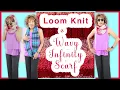How To Loom Knit A Wavy Infinity Scarf - Easy