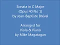 Sonata in C Major (Opus 40 No 1) for Viola & Piano