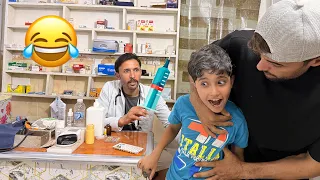 علوش مايقبل يسجل بالمدرسة والسبب ابرة الدكتور 😲😂/ حكيم الزين 