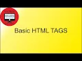 Basic HTML Tags Part 1