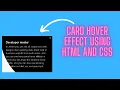 card hover effect using html and css card hover effects css card hover effect developer master