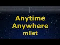 Download Lagu Karaoke♬ Anytime Anywhere - milet 【No Guide Melody】 Lyric Romanized Frieren:Beyond Journey's End
