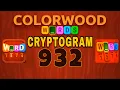 COLORWOOD WORDS CRYPTOGRAM level 932