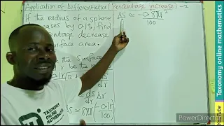 Calculus 3 Calculating Percentage Decrease in Sphere s Surface Area via Differentiation