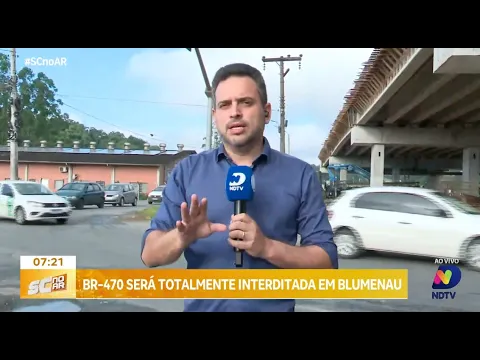 Trânsito em alerta: BR-470 será totalmente interditada em Blumenau