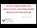 YIN YANG PAIR OPTIMIZATION FOR ELECTRICAL AND POWER SYSTEM APPLICATIONS USING MATLAB-PYTHON