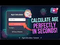 Build An Age Calculator App HTML CSS JavaScript Tutorial