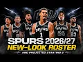 SAN ANTONIO SPURS PROJECTED ROSTER STARTING 5 GRADES WEMBY FOX CASTLE