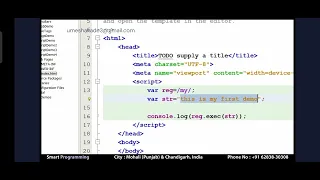 Javascript Part-4 RegEx and Form Validation