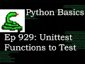 Python Basics Tutorial Functions To Be Tested Unittest Module Series