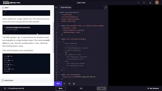 Learn Java - 4 1 Conditional Operators AND OR NOT Codecademy Walkthrough