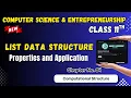 100 List Data Structure Chapter 4 Computational Structure Class 11th Computer Science