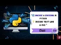 Unicode Encoding in Python Master Text Representation Class-106
