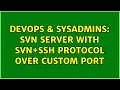 DevOps SysAdmins SVN server with svn ssh protocol over custom port