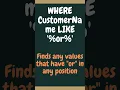 Learn sql in less than one minute like operator 3