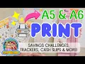 How to Print Savings Challenges Trackers - Full Size A5 A6