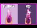 Beginner vs Pro Glitter Nails SAME Glitter Shockingly Different Results
