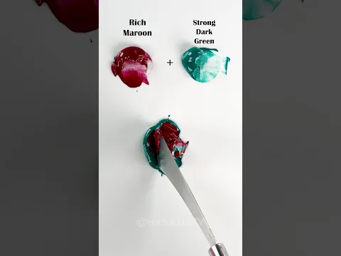 Rich Maroon Vs Strong Dark Green Guess The Final Color #shorts #satisfying #hksatisfy #trending