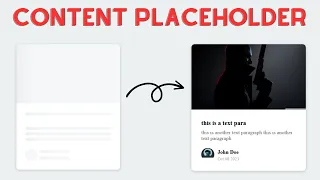 Skeleton Loading Animation with HTML CSS and JavaScript Content Placeholder