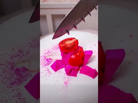 Kinetic sand tomato surprise #asmrfood #trendingvideo