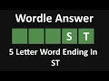 5 Letter Word Ending In ST SOLVED Wordle 228 Answer February 2 2022