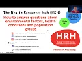 How to answer questions about environmental factors health conditions and population groups