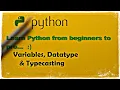 Variables Datatypes and Typecasting Python Tutorials For Beginners In Hindi