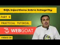 SQL Injection Intro Compromising Integrity with Query Chaining WebGoat 8 Cyber World Hindi