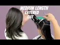 How to Cut Perfect Layered Cut Medium Length Layered Haircut Tutorial Step-by-Step Hair Cut