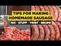 Homemade Sausage - MUST Know Beginner Tips BEFORE You Mix Stuff