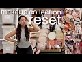 FULL Makeup Collection Declutter decluttering organizing my ENTIRE makeup collection