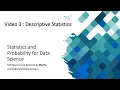 3 Descriptive Statistics - Statistics and Probability for Data Science