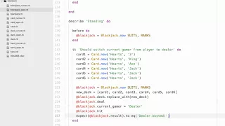 Ruby programming with RSpec - Blackjack Part 12 Stand Method
