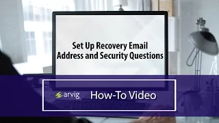 Set Up Recovery Email Address and Security Questions