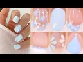 EASY LIGHT BLUE NAIL DESIGNS spring nail art