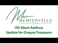 IRS Silent Address Change for Oregon Taxpayers