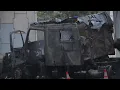 1 man dead after semi-truck crash fire under overpass in downtown Cincinnati