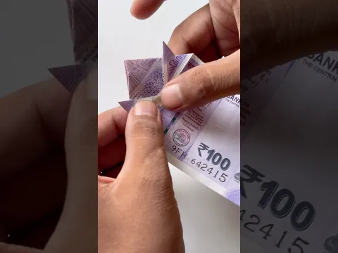 100 Rs Note Frog 🐸 #shorts #frog #origami #art #trending #jomansovlogs