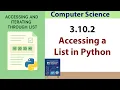 How to Access Elements of a List in Python Accessing Iterating Through Lists List Traversing