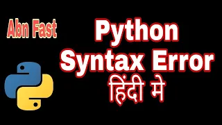 Types of Errors in Python Programming Handling Errors in python Indentation Error PankajEduTech