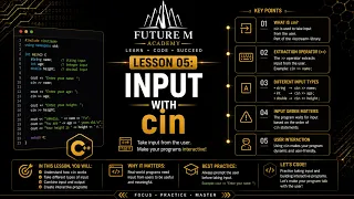 C Programming 1 Lesson 05 - User Input with cin