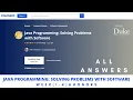Coursera Java Programming Solving Problems with Software Week 1 - 4 Honors All Answers