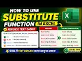 How to Use the SUBSTITUTE Function in Excel Replace Text Easily Excel SUBSTITUTE Function Exp