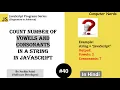 40 Count number of vowels and consonants in a string JavaScript Tutorial for beginners in Hindi
