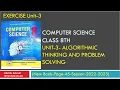 EXERCISE-UNIT-3 - ALGORITHMIC THINKING AND PROBLEM SOLVING