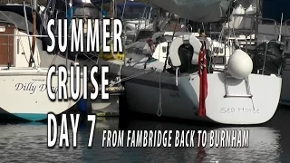Family cruise day 7. We leave Fambridge marina and head back to Burnham