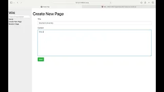Harvard CS50 Web Programming with Python and JavaScript Project1