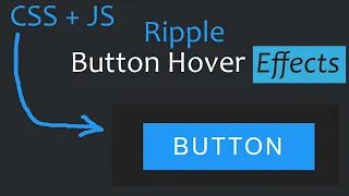 Button Ripple Hover Effects using CSS Javascript
