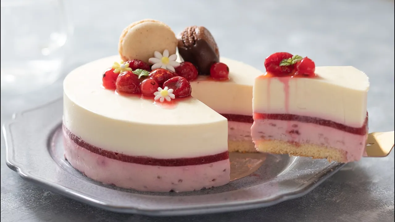 ラズベリー・レアチーズケーキの作り方 No-Bake Raspberry Cheesecake*Eggless Recipe|HidaMari Cooking