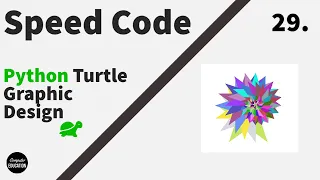 29 Python Turtle Graphic Design - Speed Code Colourful Multiple Stars Beautiful Pattern Design